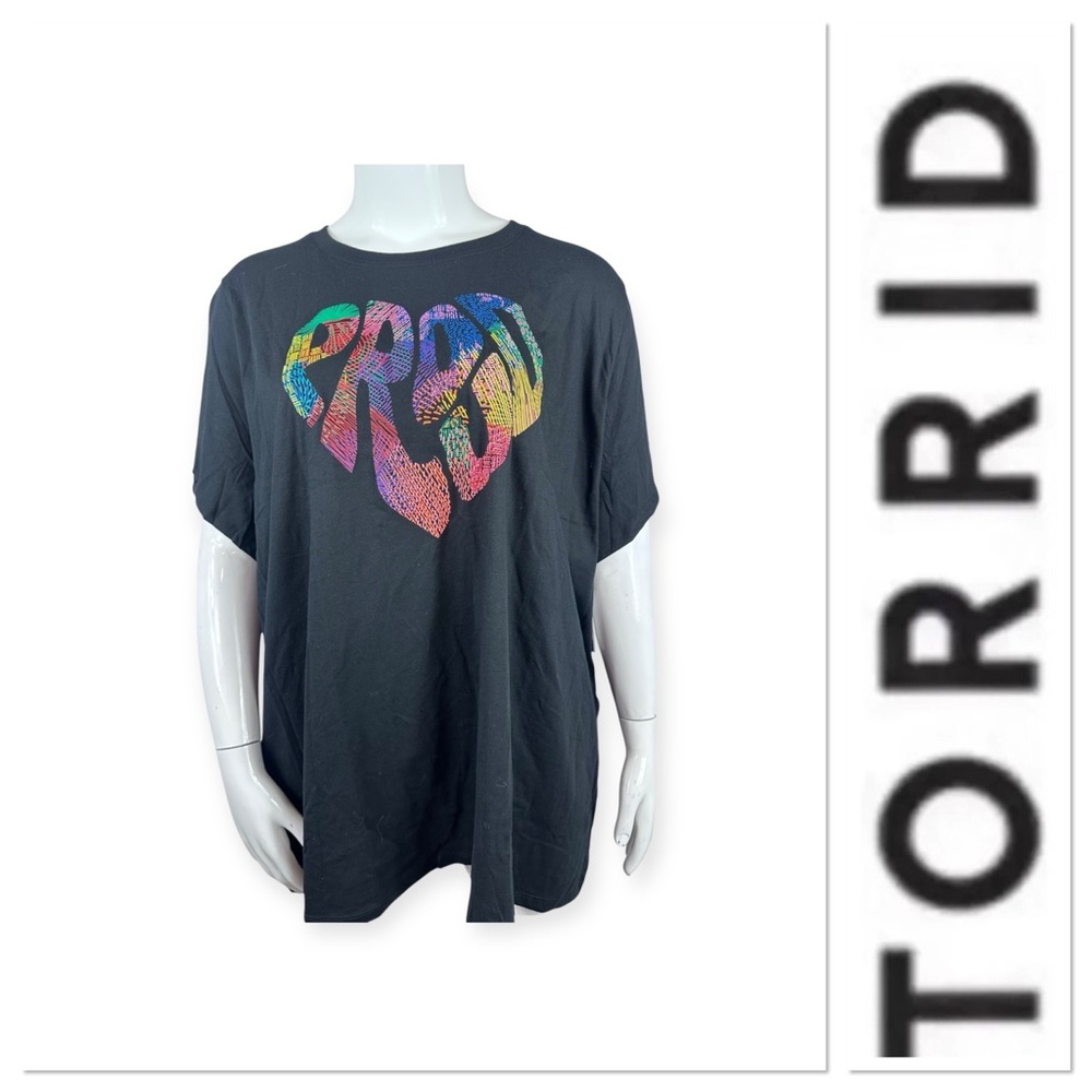 NWT Torrid black classic heritage short sleeve crew T-shirt size 5-5X/28